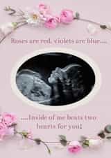 Personalised New Baby Photo Card created by Love Lila Photography - roses are New Baby Personalised Photo Card 8399