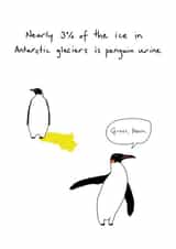 Penguin Funny Just because Card 21700 created by Random Animal Facts