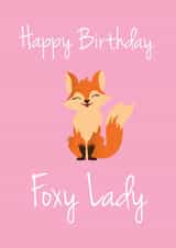 fox lady Birthday Card 21819 created by Isla Jem