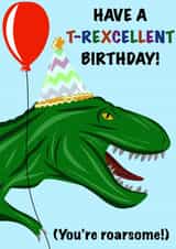 t rex dinosaur Birthday Card 21835 created by Emily Crofts