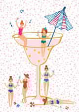 cocktail party Love & Friendship Card 21828 created by Zoe May Designs