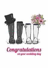 Wellie Bride & Groom created by Yeti Design