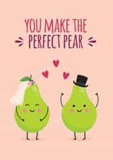 Perfect Pear wedding card created by Blush & Blossom