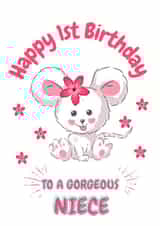 niece mouse Birthday Card 21303 created by Rachel Elizabeth Designs