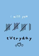 i miss you tally Thinking of you Card 19621 created by Chasing Cards