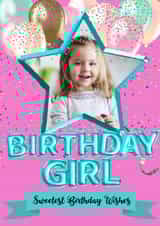 Personalised Birthday Photo Card created by Kerrylovescards - girl female Birthday Personalised Photo Card 15451