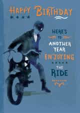 happy birthday older biker created by Jasperpie