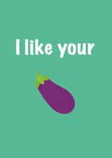 aubergine emoji eggplant Anniversary Card 41097 created by NaughtyOctopus
