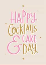 cocktail cake Birthday Card 10788 created by Print is the New Black