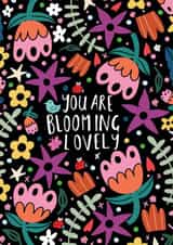 Floaral Blooming Lovely Celebration card created by NICHOLA COWDERY ILLUSTRATIONS 