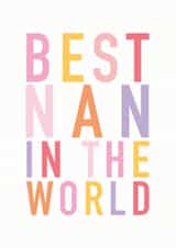 Classic Mothers Day Card - Nan - Best Nan In The World created by Studio 9