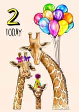 giraffe animals Birthday Card 20819 created by Poppy & Mabel
