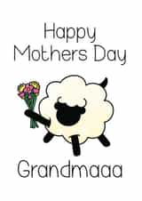 Cute Mothers Day Card - Grandma - Sheep - Happy Mothers Day Grandmaaa created by Bev O'Connor || @oconnordesign