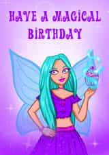 fairy magic Birthday Card 21852 created by Grace Mutton