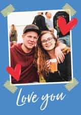 Personalised Anniversary Photo Card created by Jon Hall Design - Love Polaroid Photo Card
