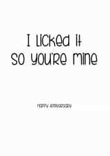 A naughty and rude anniversary card created by Jemma Louise UK