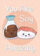 pun sushi Just because Card 15942 created by Squiggle Scribble