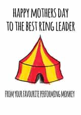 Ring Leader Flying Monkey Mothers Day Card 48109 created by Doug And Ted Designs