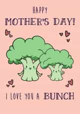 broccoli vegan Mothers Day Card 47076 created by So Fresh