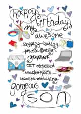 Happy Birthday Gorgeous Son - Love You created by Love and Happy Stuff