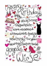 Happy Birthday Gorgeous Wife - Love You created by Love and Happy Stuff