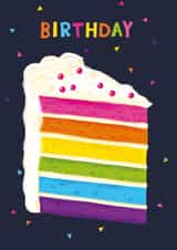 Rainbow cake Birthday  created by Paper Valley Design Studio