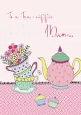 Tea pot cups Mothers Day Card 27366 created by Sabah Designs