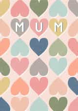 Mum Heart Mothers Day Card 43127 created by Scribbled in Pink