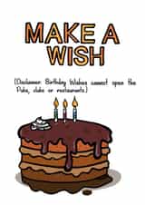 Lockdown make a wish Birthday Card 48144 created by Wrap it in Red