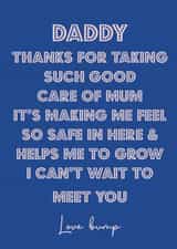 Thanks daddy love bump birthday or Father’s Day card created by Nicola Jo