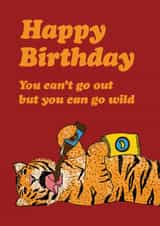 tiger animal Birthday Card 46164 created by Martina Scott