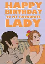 favourite lady Birthday Card 17247 created by Drawgina
