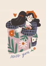 Miss You Friends Hug Card created by Sophie Potter