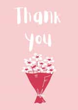 contemporary bouquet Thank You Card 19947 created by Pickle & Lilly