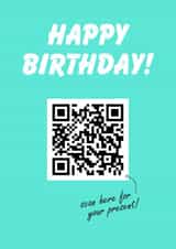 Rickroll Birthday Card (Rick Astley QR Code) created by SJS Designs