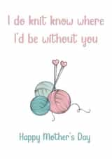 Knitting Crochet Mothers Day Card 21859 created by SP Designs