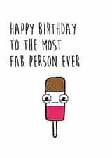 Fab Person Birthday Card created by Martian Art