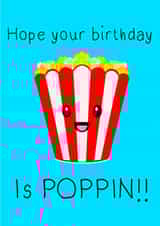 popcorn food Birthday Card 48162 created by Roselea Illustration 