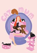 cat mum cat mummy Mothers Day Card 21604 created by Absolutely Adela