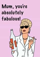 joanna lumley absolutely fabulous Mothers Day Card 21420 created by SCHE BY MIMI