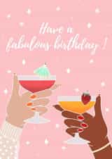 alcohol cocktail Birthday Card 20614 created by Dear Dainty Designs