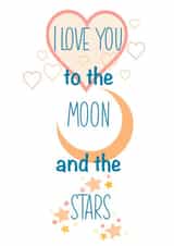 moon and the stars moon Anniversary Card 48174 created by Genna Beesley