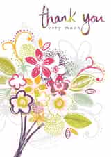 flower floral Thank You Card 16488 created by Claire Wilson