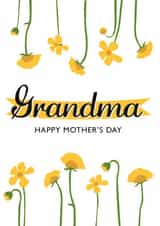 Grandma daffodil Mothers Day Card 41143 created by Jasmine Coster - JazziCreates