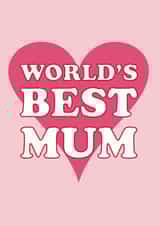 world's best mum mum Mothers Day Card 16582 created by Cloud Cuckoo Design