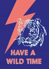 have a wild time tiger Birthday Card 21874 created by DoodleMoo