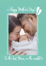 Personalised Mothers Day Photo Card created by CatherineCritchley. - feet foot prints Mothers Day Personalised Photo Card 15275