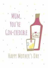 polka dots gin Mothers Day Card 12296 created by Missycards
