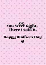 hearts you were right Mothers Day Card 21892 created by SOLATAIRE CONNOLLY