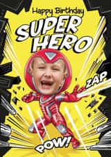 Personalised Birthday Photo Card created by Ryk60 - superhero marvel Birthday Personalised Photo Card 20859